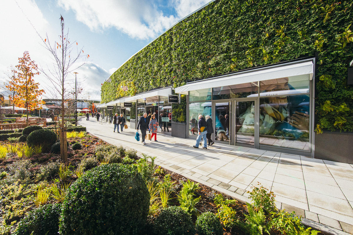 The Ashford Designer Outlet Expansion is home to Europe's largest living wall