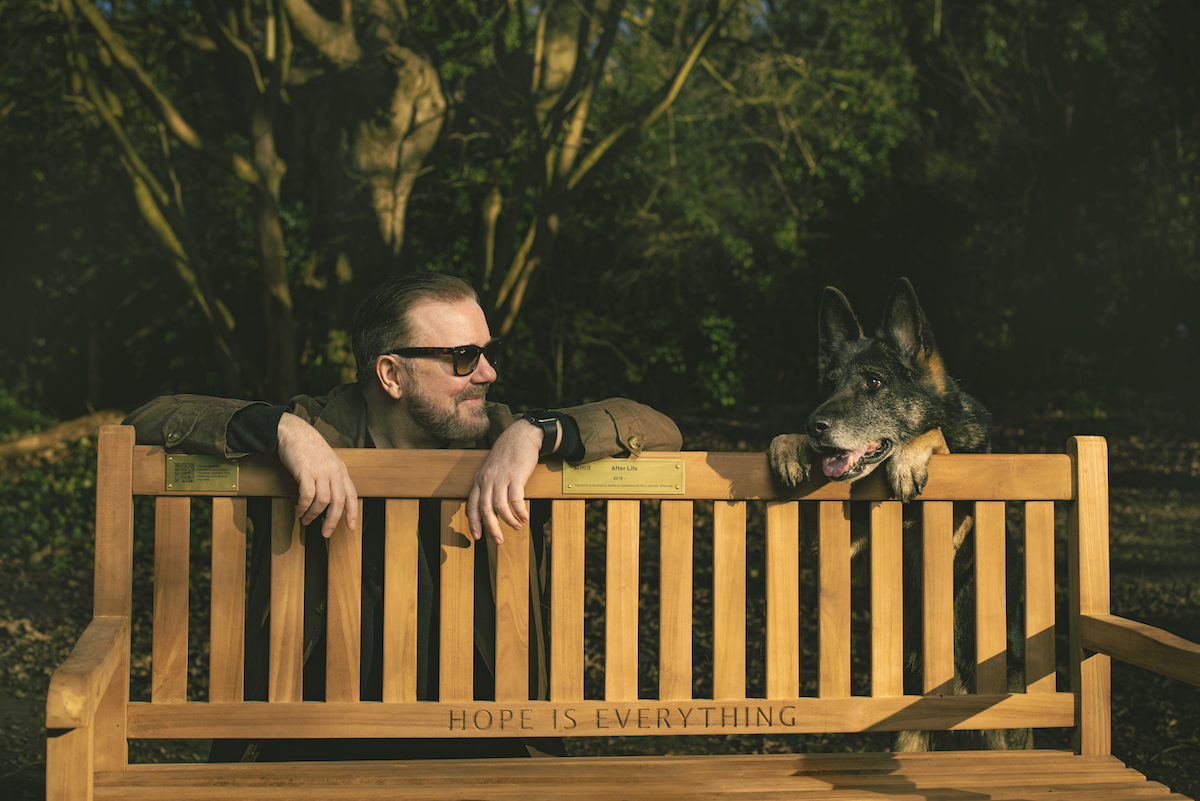Ashford is one of the 25 locations chosen to receive a bench from Netflix to mark the launch of the final series of Ricky Gervais’ After Life.