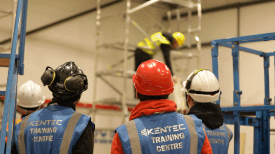 people watching a demonstration at Kentec training centre